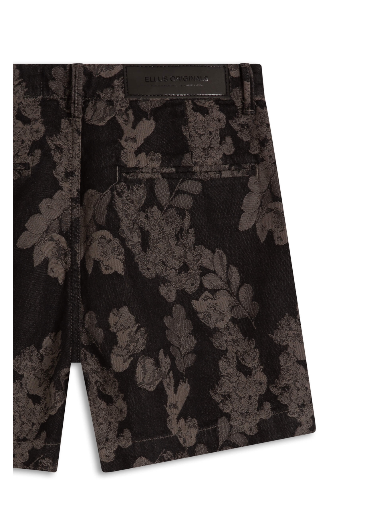 Short Jacquard Floral Verde Oliva