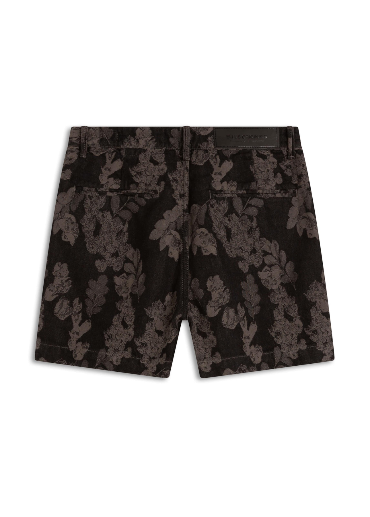 Short Jacquard Floral Verde Oliva