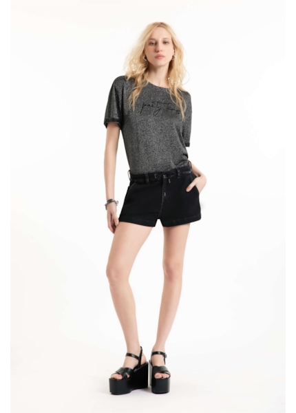 Short Jogging Black Preppy Lav. Escura