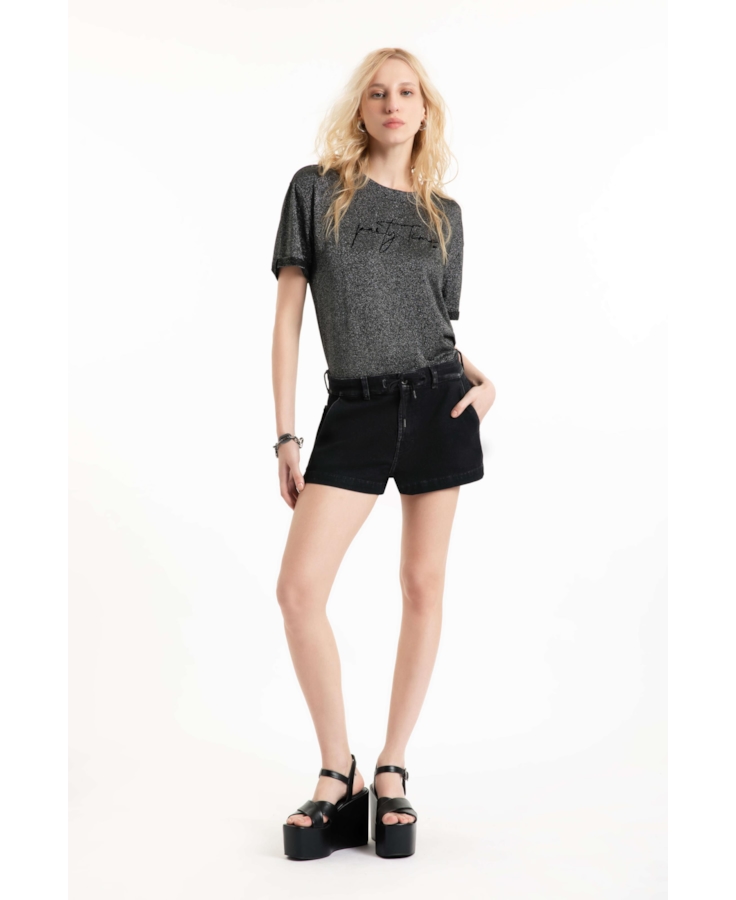 Short Jogging Black Preppy Lav. Escura
