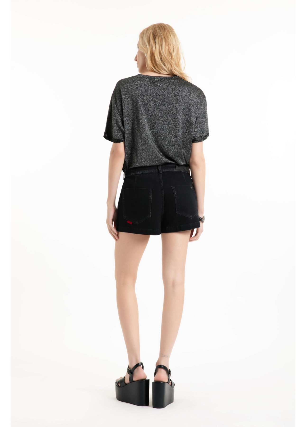 Short Jogging Black Preppy Lav. Escura