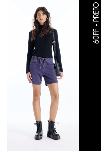 Short Jogging Color Preppy Preto