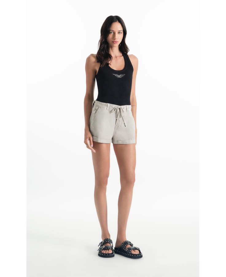 Short Jogging Color Preppy Silver