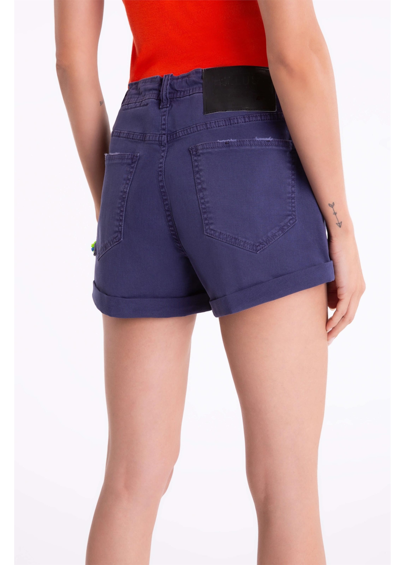 Short Jogging Slim Preppy Purple Blue
