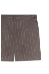 Short Linho Wides Stripes Skisrt Tabaco