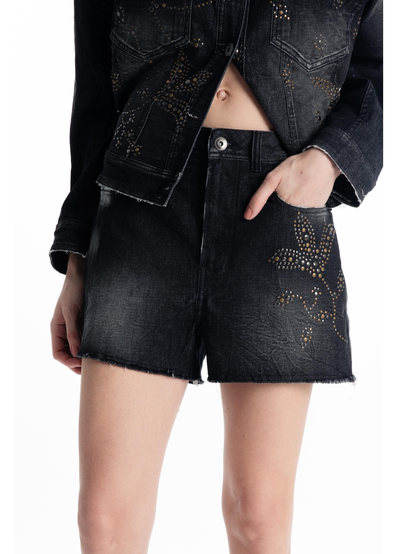 Short Ocean Elastic Kate 2083-Lav.Black C/ Resina