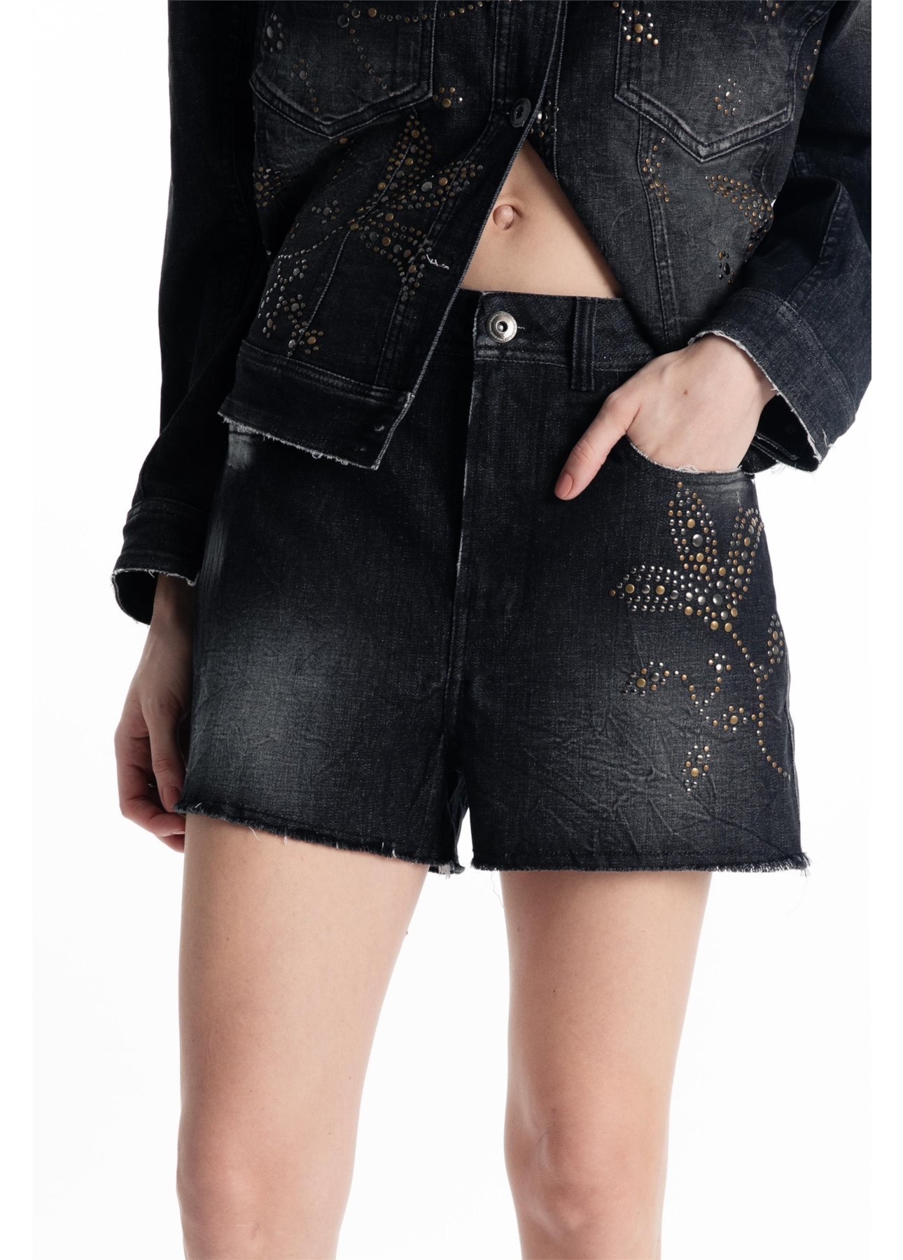 Short Ocean Elastic Kate 2083-Lav.Black C/ Resina
