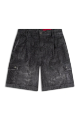 Short Ocean Elastic Wide Cargo Lav.Black