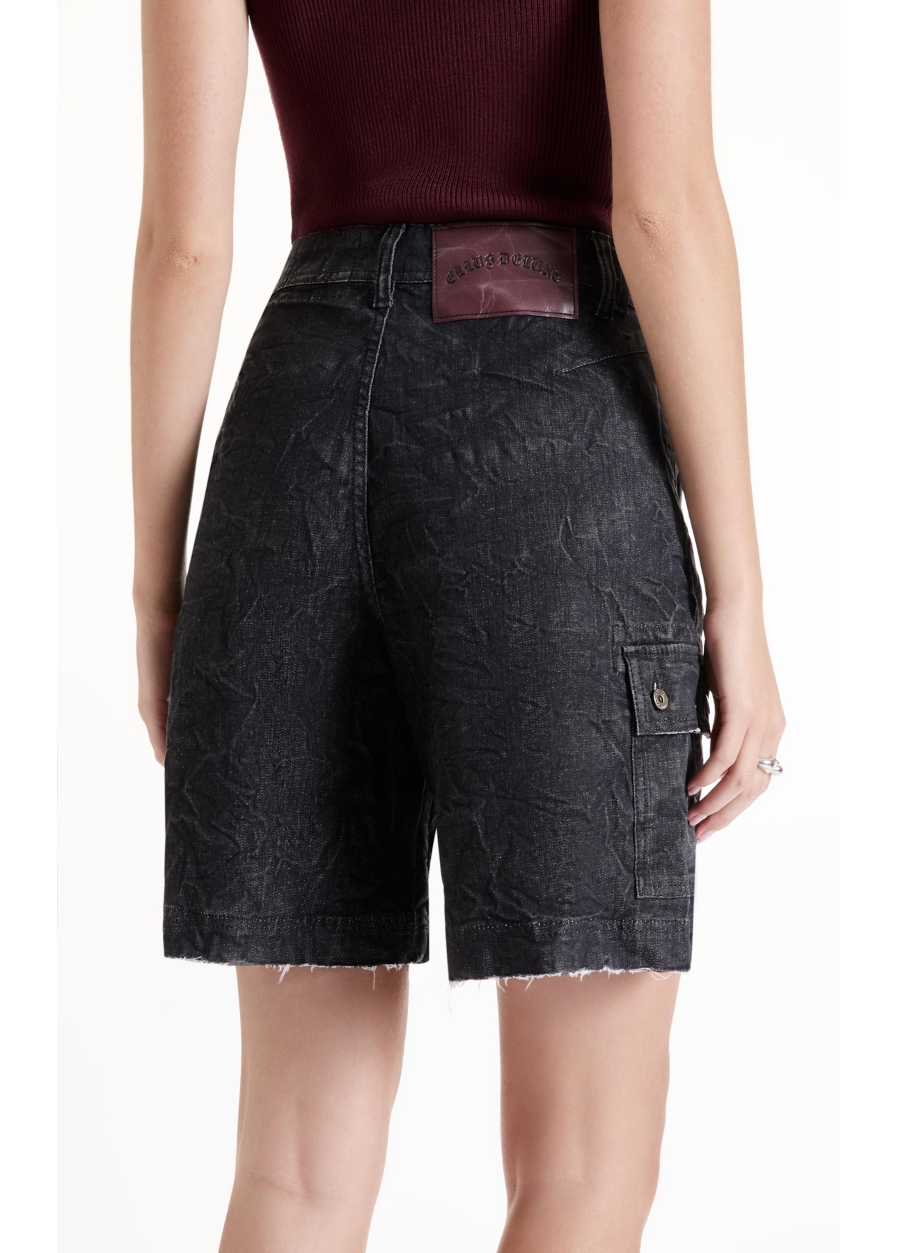 Short Ocean Elastic Wide Cargo Lav.Black