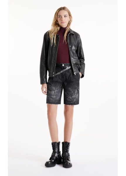 Short Ocean Elastic Wide Cargo Lav.Black