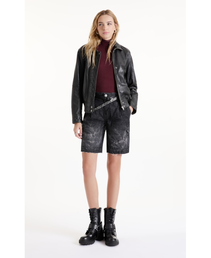 Short Ocean Elastic Wide Cargo Lav.Black