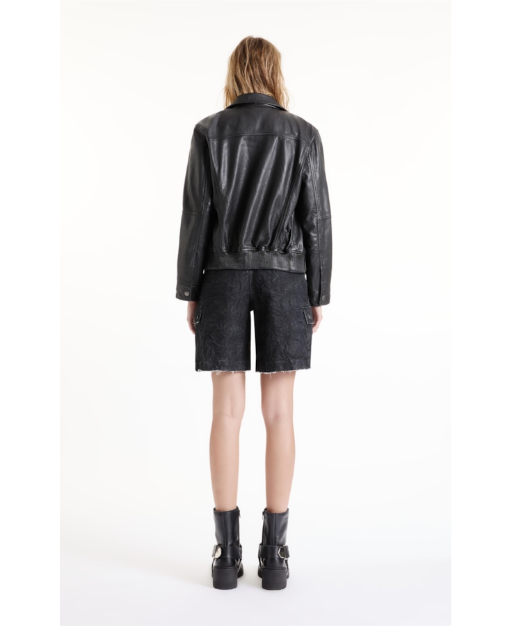 Short Ocean Elastic Wide Cargo Lav.Black