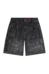 Short Ocean Elastic Wide Cargo Lav.Black