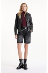 Short Ocean Elastic Wide Cargo Lav.Black