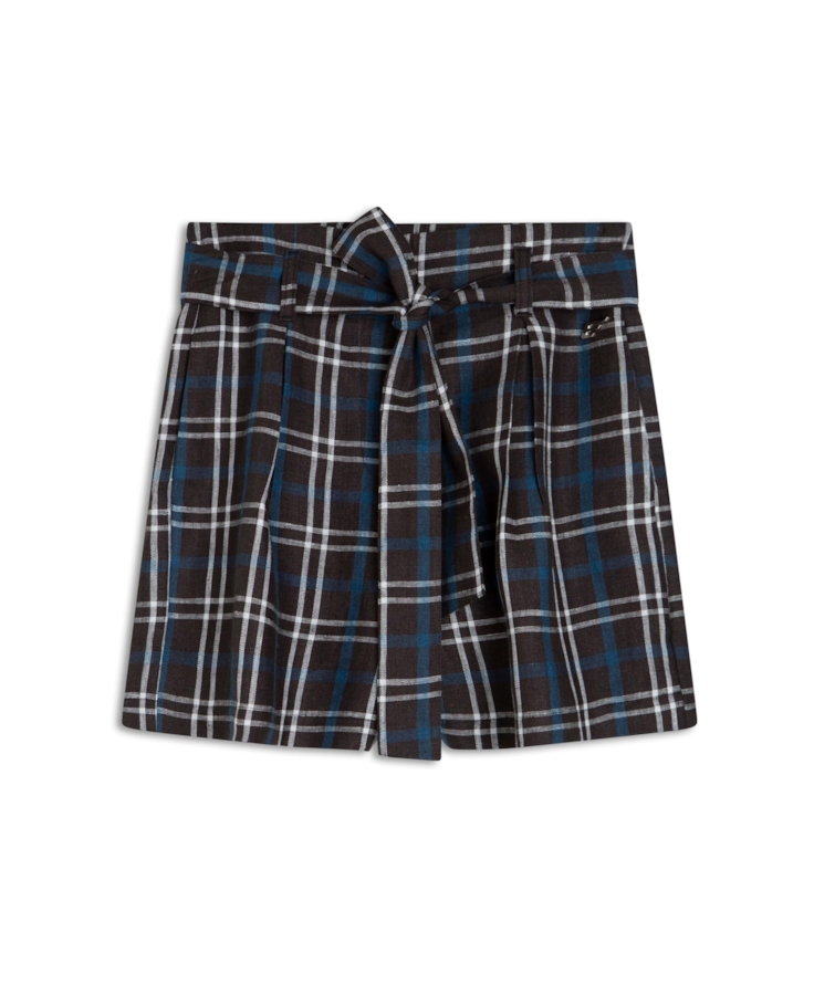 Short Plaid Higher Ellus Preto