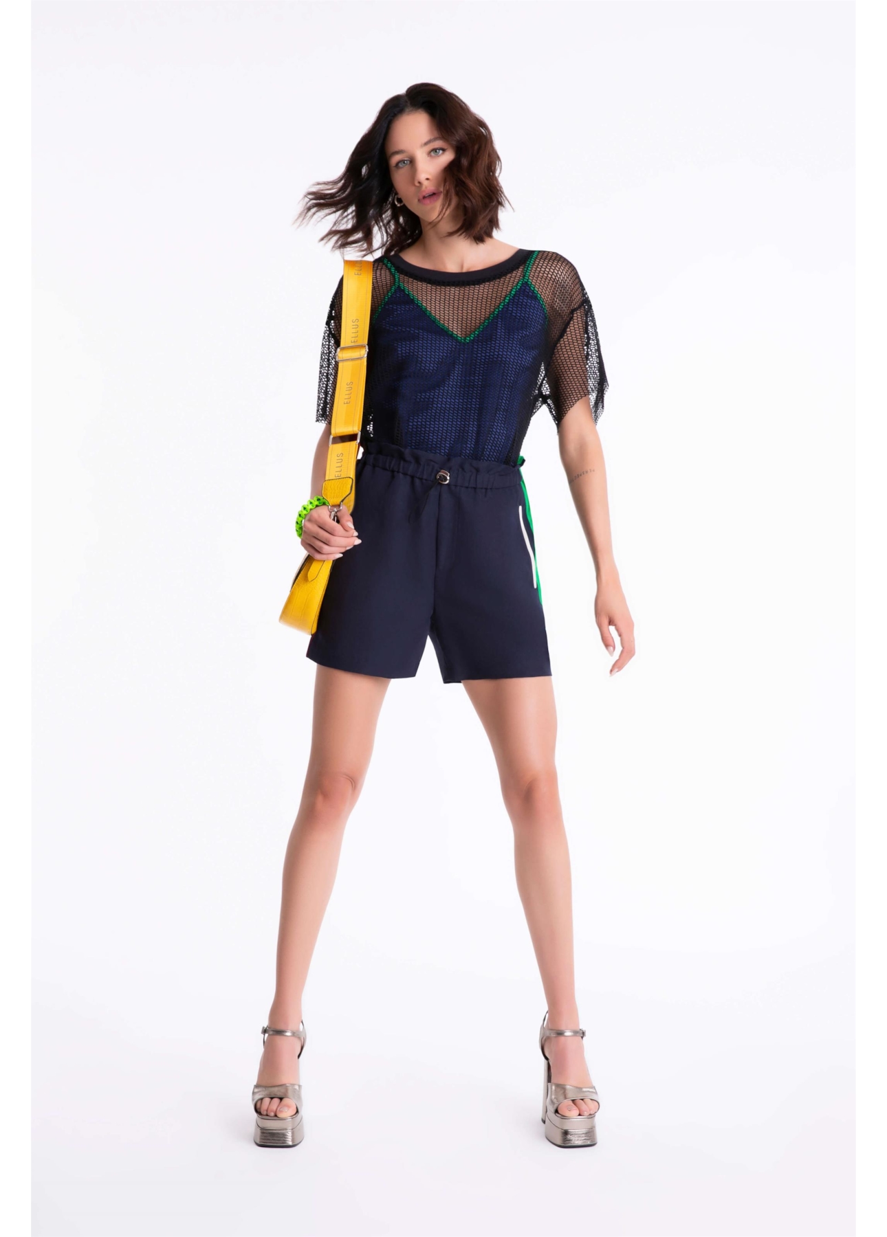 Short Pleats Clochard Adjuster Estampado