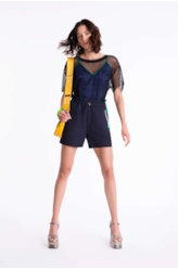 Short Pleats Clochard Adjuster Estampado