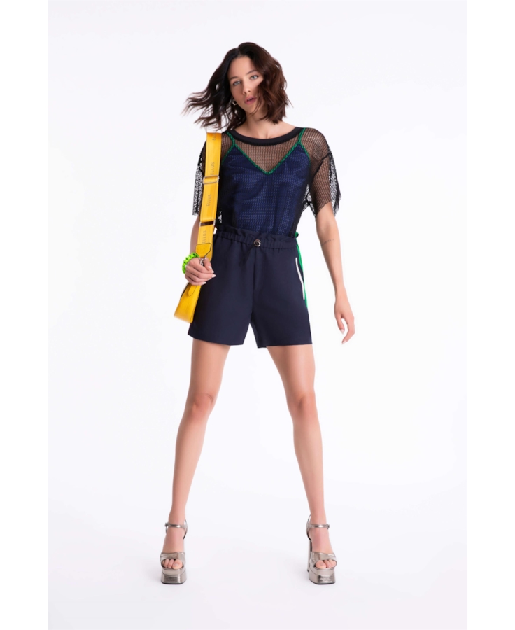 Short Pleats Clochard Adjuster Estampado