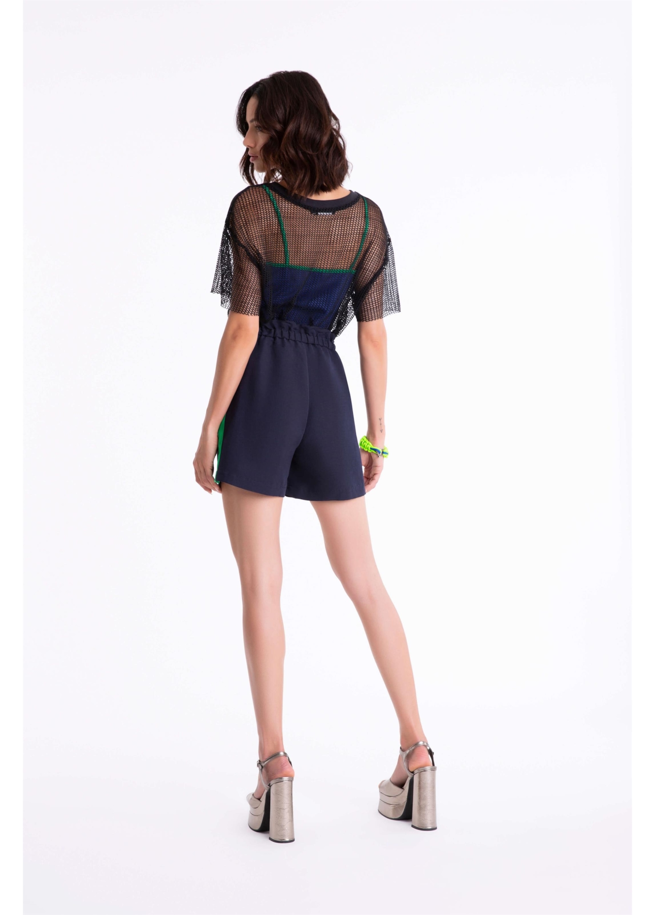 Short Pleats Clochard Adjuster Estampado