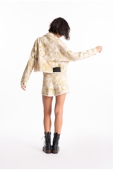Short Raw Twill Print Lemon