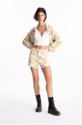 Short Raw Twill Print Lemon