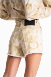 Short Raw Twill Print Lemon