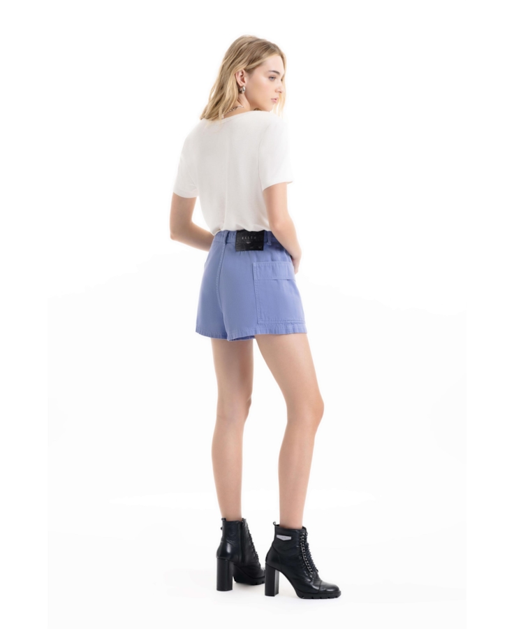 Short Saia Soft Twill Azul Pervante