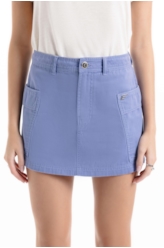 Short Saia Soft Twill Azul Pervante