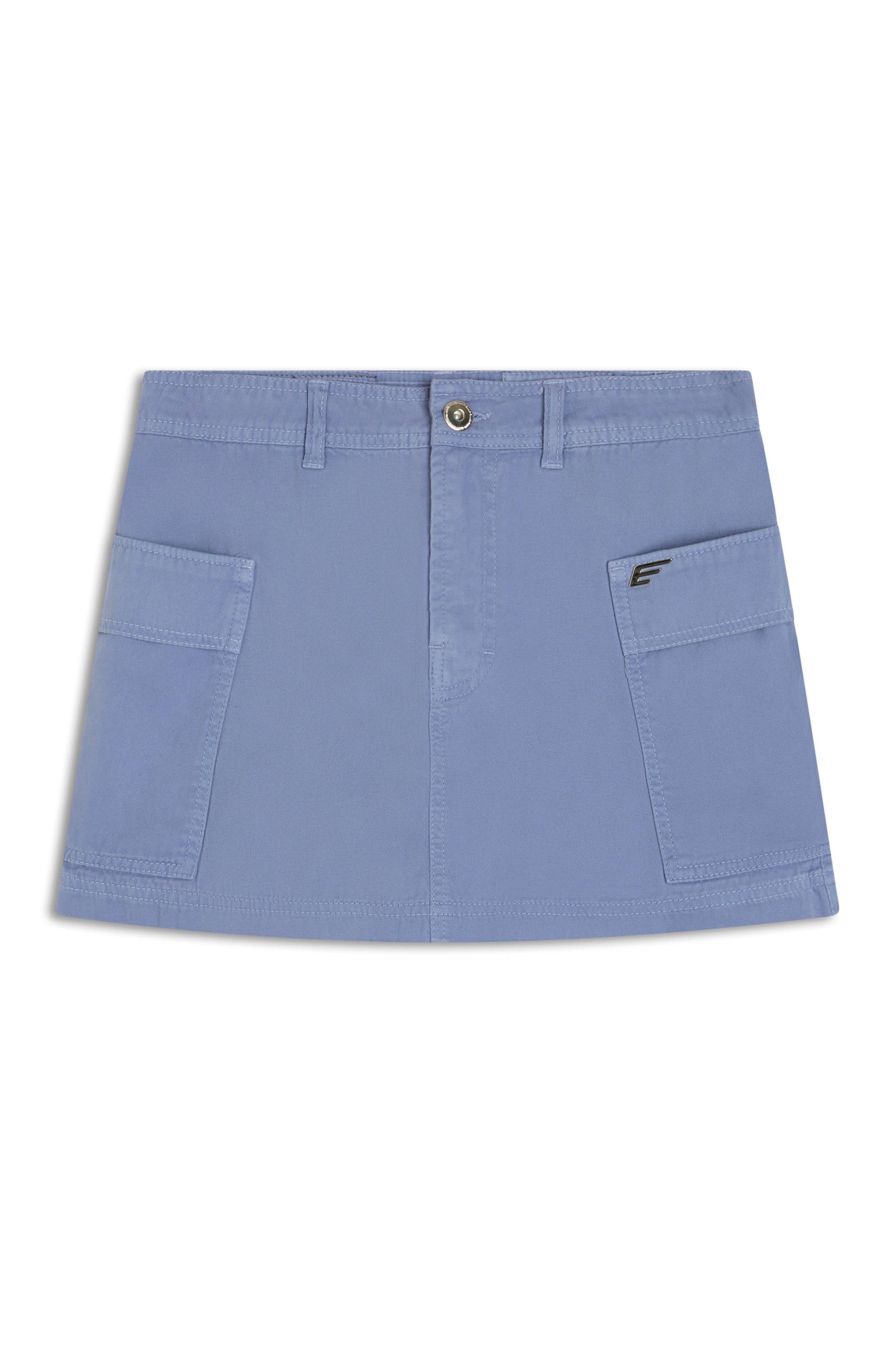 Short Saia Soft Twill Azul Pervante