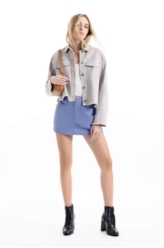 Short Saia Soft Twill Azul Pervante