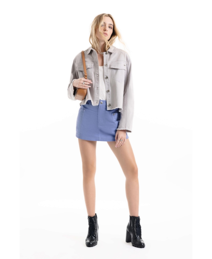 Short Saia Soft Twill Azul Pervante