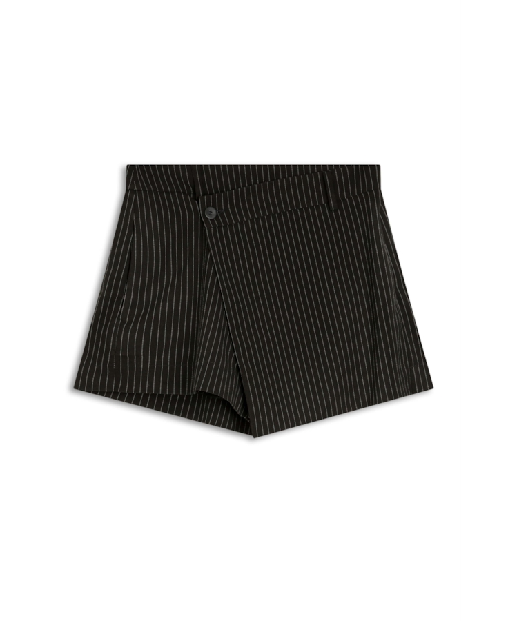 Short Saia Stripe Skirt Like Mini Preto