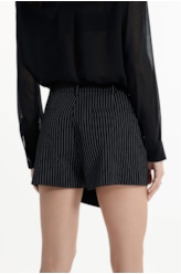 Short Saia Stripe Skirt Like Mini Preto