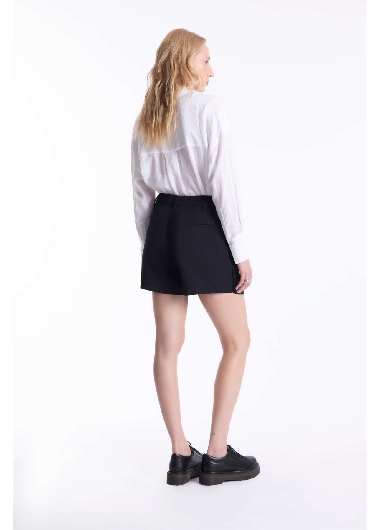 Short Saia Ultra Span Shirt Tranpass Preto