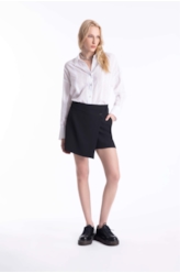 Short Saia Ultra Span Shirt Tranpass Preto