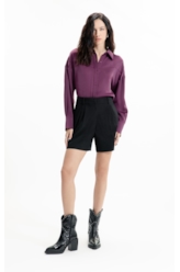 Short Tailoring Pleats Preto