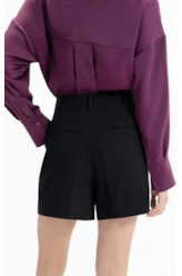 Short Tailoring Pleats Preto