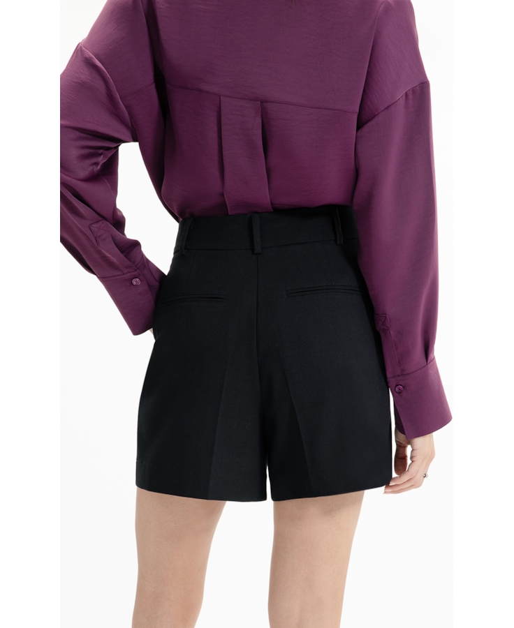 Short Tailoring Pleats Preto