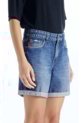 Short Vintage Denim Classic Lav.Escuro C/ Matiz