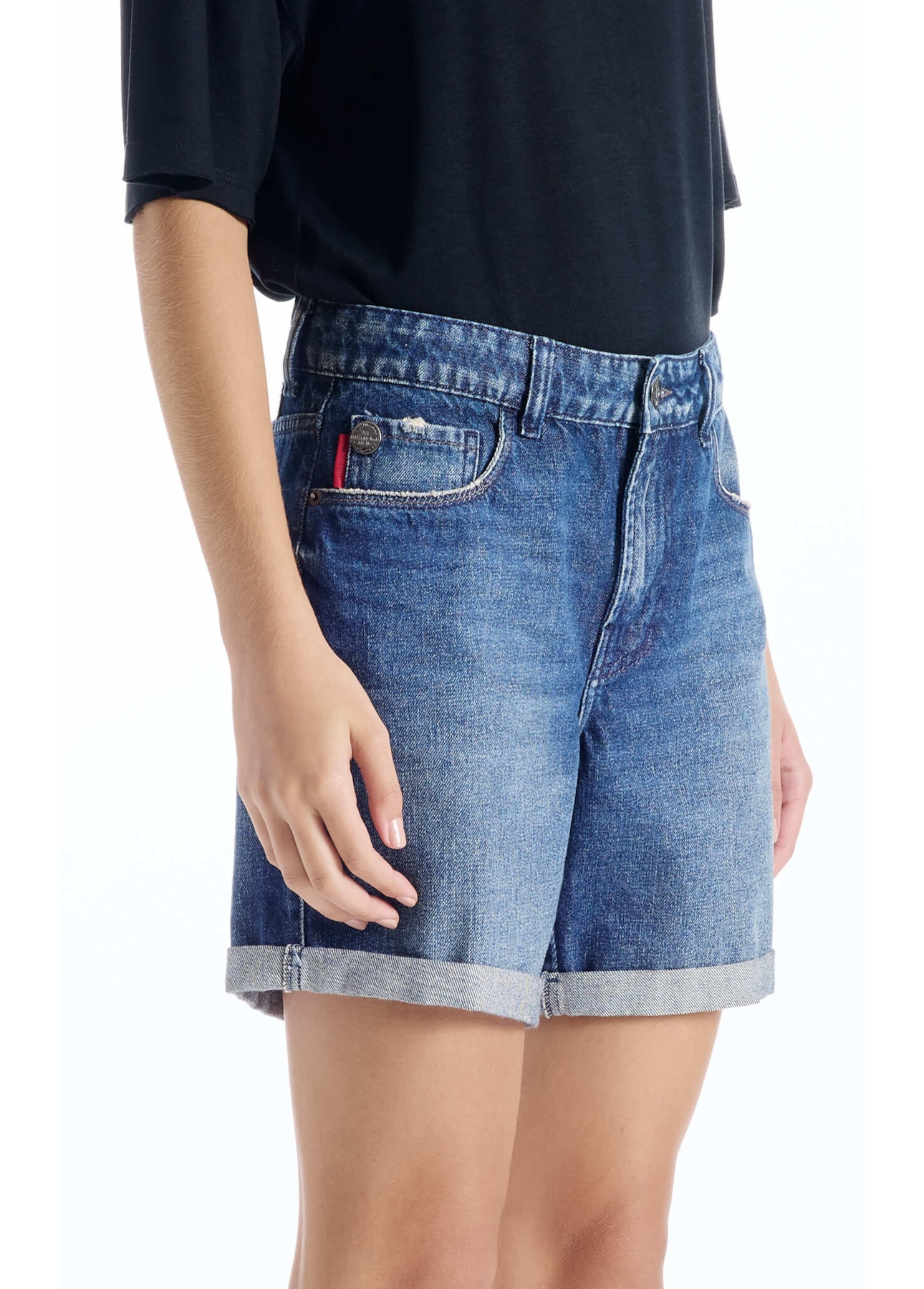 Short Vintage Denim Classic Lav.Escuro C/ Matiz