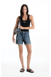 Short Vintage Denim Classic Lav.Escuro C/ Rebolo