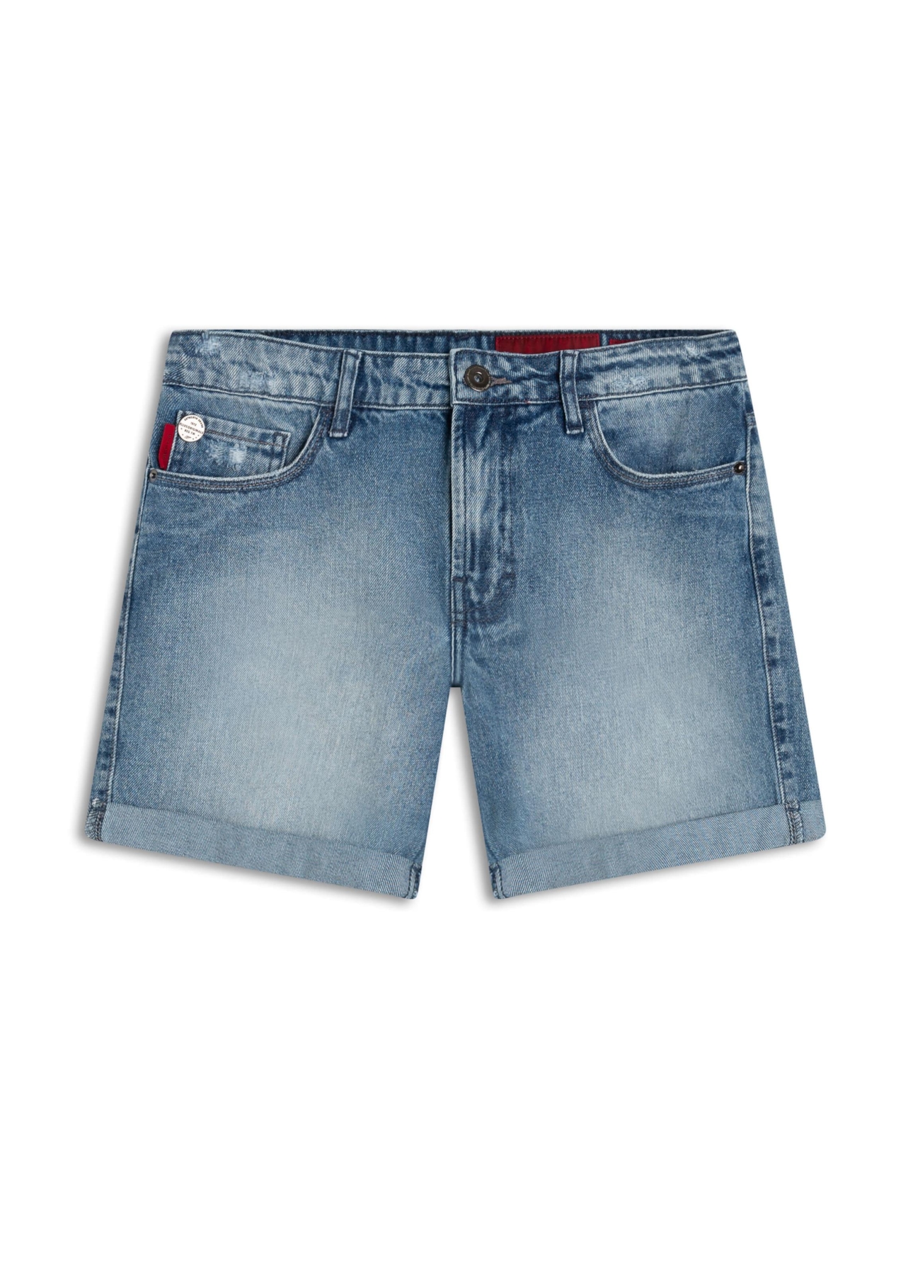 Short Vintage Denim Classic Lav.Medio C/Puidos