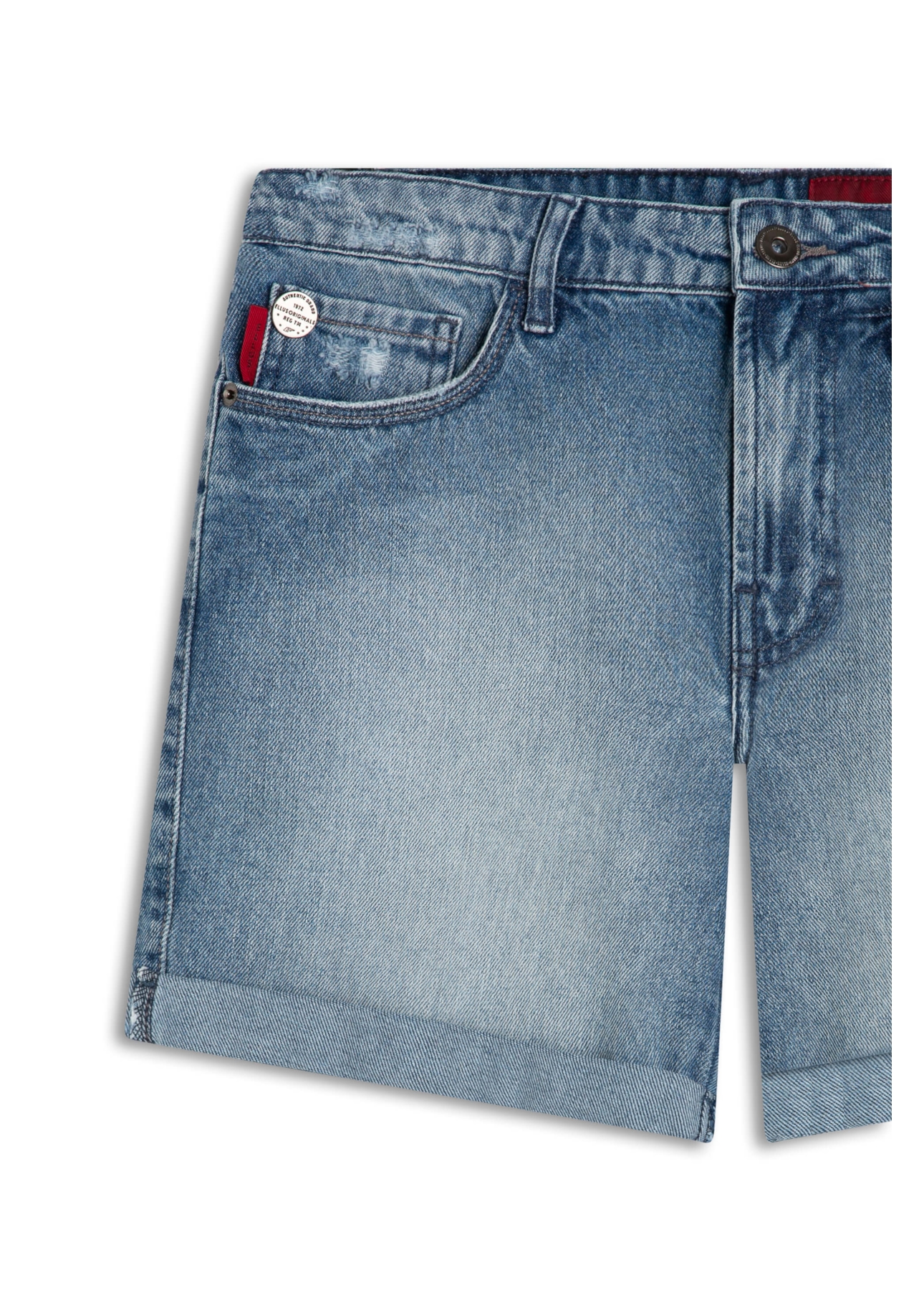 Short Vintage Denim Classic Lav.Medio C/Puidos