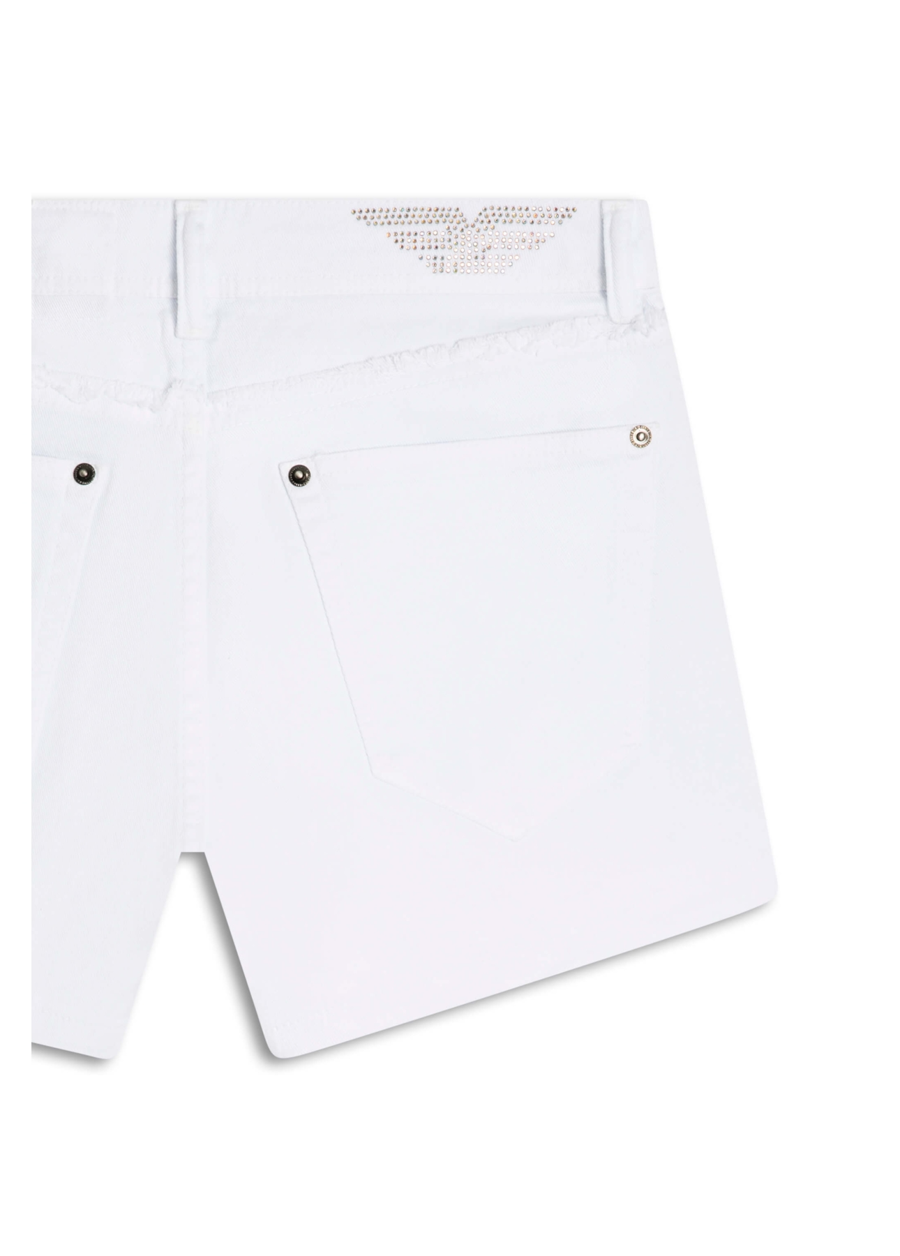 Short Vintage Denim Color Branco