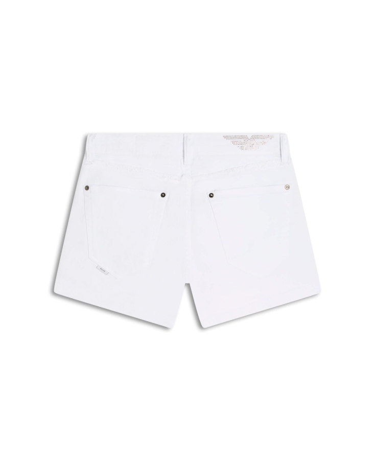 Short Vintage Denim Color Branco