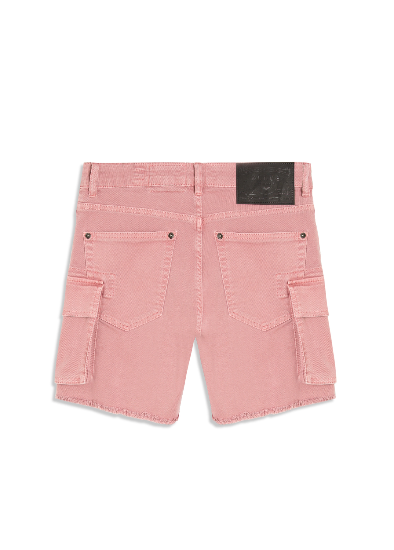 Short Vintage Denim Color Cargo Rosa Velho