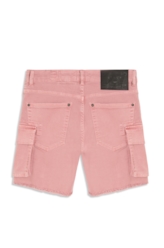 Short Vintage Denim Color Cargo Rosa Velho