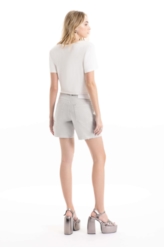 Short Vintage Denim Color Cristal Silver