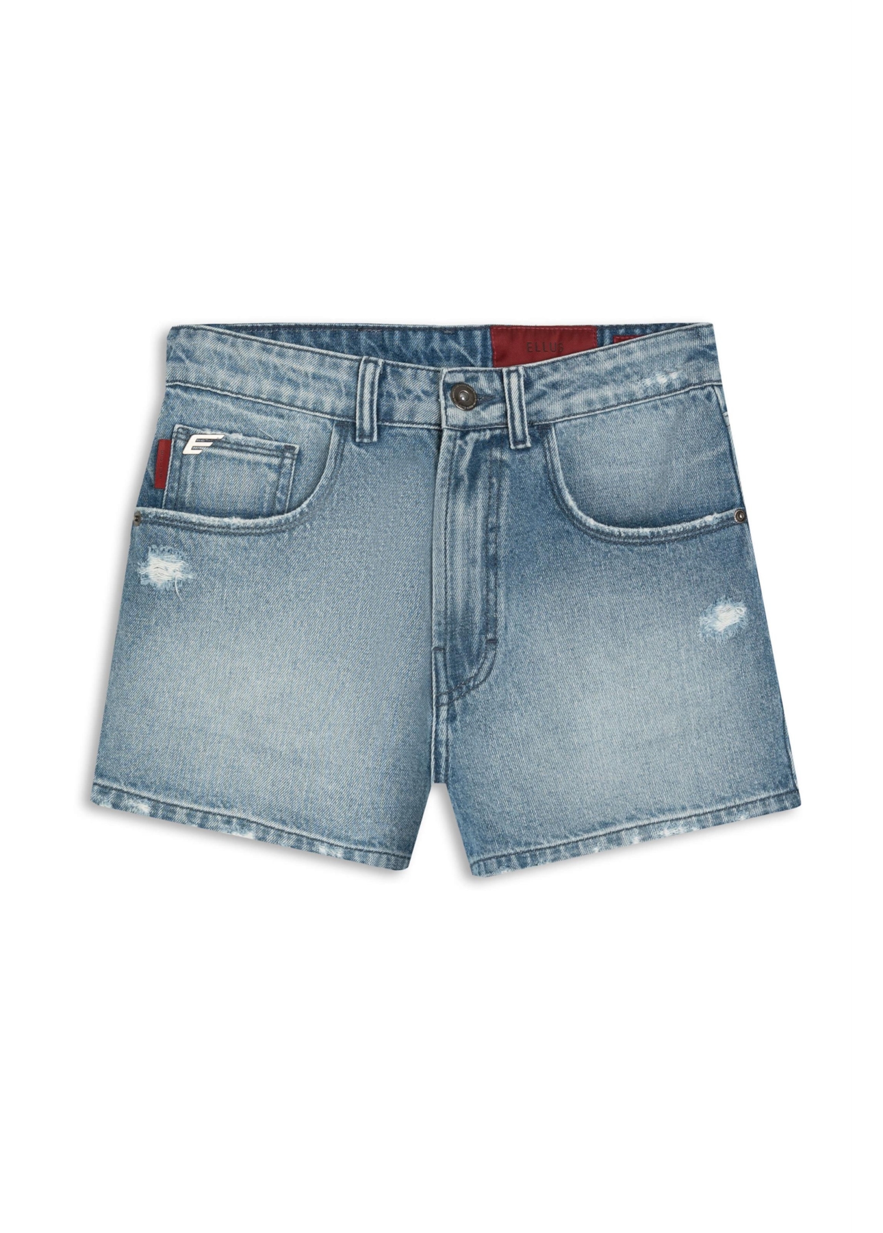 Short Vintage Denim  Destroyed Lav.Medio C/Puidos