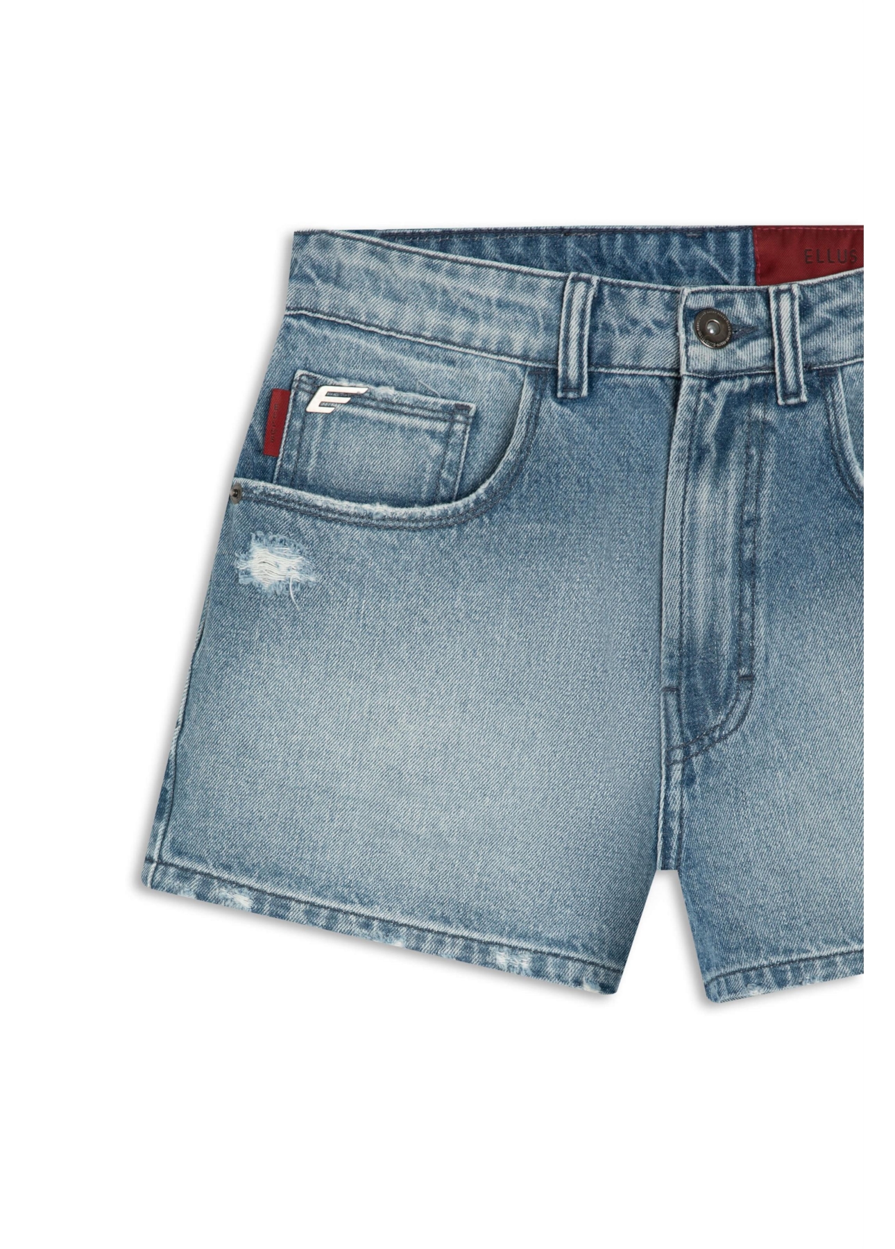 Short Vintage Denim  Destroyed Lav.Medio C/Puidos
